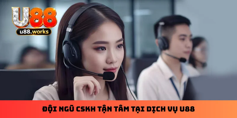 Đội ngũ CSKH tận tâm tại dịch vụ U88